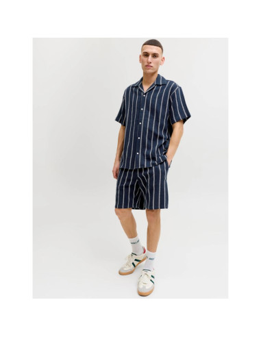 Jack&jones męskie szorty w paski jpstjaiden coba stripe jog shorts reg sn 12274413 sky captain/stripes