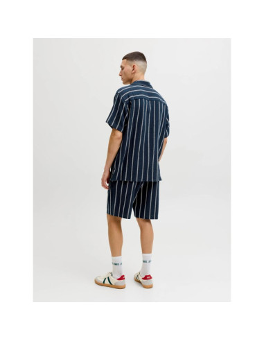 Jack&jones męskie szorty w paski jpstjaiden coba stripe jog shorts reg sn 12274413 sky captain/stripes