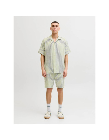 Jack&jones męskie szorty w paski jpstjaiden coba stripe jog shorts reg sn 12274413 tea/stripes