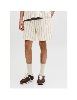 Jack&jones męskie szorty paski jpstjaiden coba stripe jog shorts reg sn 12274413  antique white stripes 2