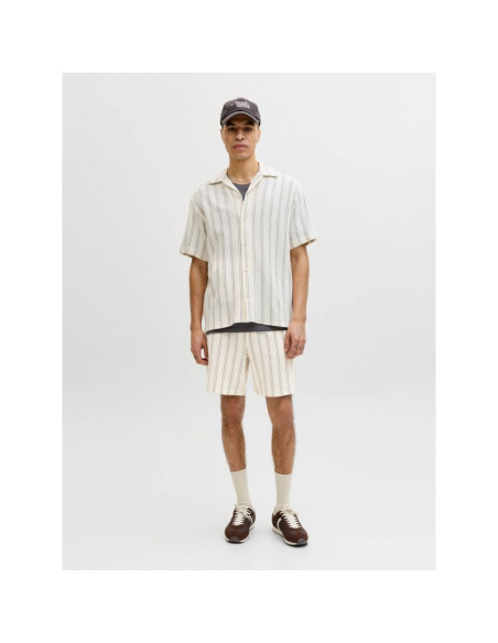 Jack&jones męskie szorty paski jpstjaiden coba stripe jog shorts reg sn 12274413  antique white stripes
