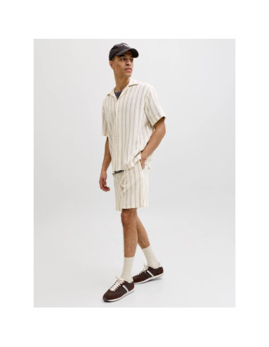 Jack&jones męskie szorty paski jpstjaiden coba stripe jog shorts reg sn 12274413  antique white stripes