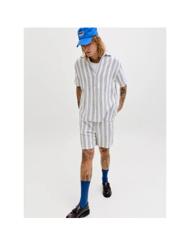 Jack&jones męskie szorty jpstjaiden coba stripe jog shorts reg sn 12274413 cloud dancer/stripes