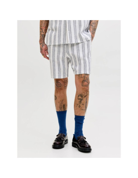 Jack&jones męskie szorty jpstjaiden coba stripe jog shorts reg sn 12274413 cloud dancer/stripes