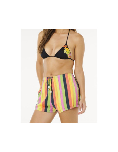 Szorty damskie rip curl neon stripe beach short multikolor