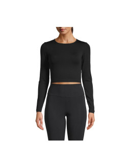 Koszulka casall crop long sleeve czarny 2