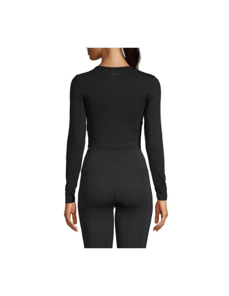 Koszulka casall crop long sleeve czarny