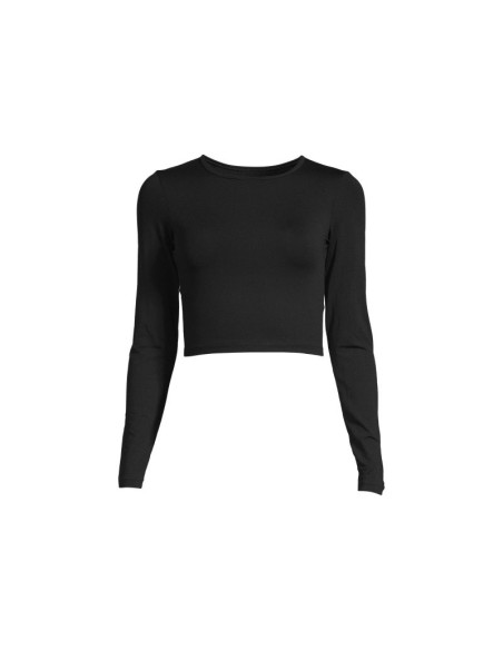 Koszulka casall crop long sleeve czarny