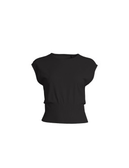 Koszulka casall seamless graphical rib tee czarny