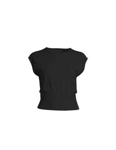 Koszulka casall seamless graphical rib tee czarny