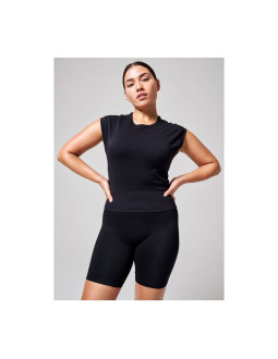 Koszulka casall seamless graphical rib tee czarny 2