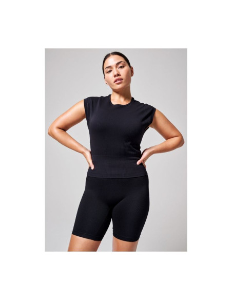 Koszulka casall seamless graphical rib tee czarny