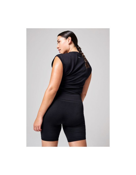 Koszulka casall seamless graphical rib tee czarny