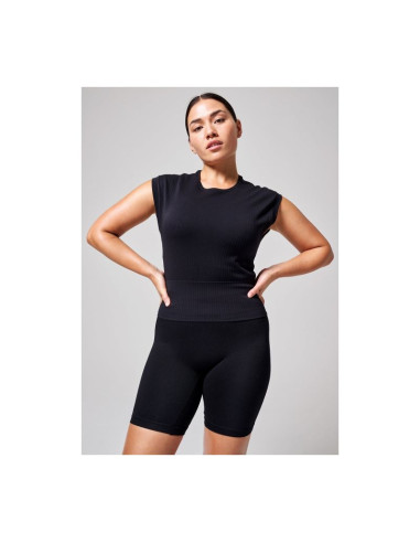 Koszulka casall seamless graphical rib tee czarny