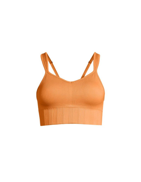 Stanik treningowy casall seamless rib padded sports bra juicy orange