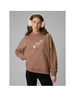 Bluza dresowa loose z kapturem damska 4f 4frss26tswsf2836-83s