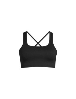 Top casall scallop seamless bralette czarny