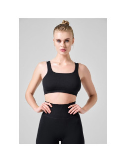 Top casall scallop seamless bralette czarny 2