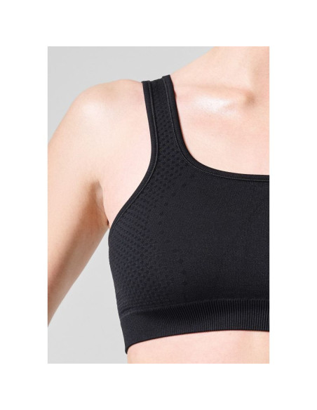 Top casall scallop seamless bralette czarny