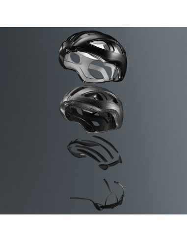 Kask rowerowy rockbros lk-66 lekki 58-62 cm - czarny