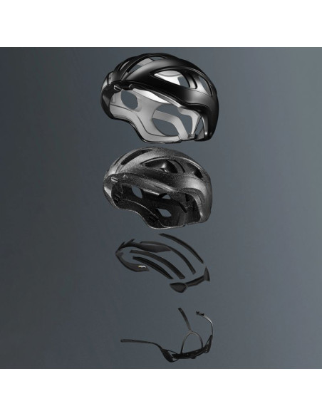 Kask rowerowy rockbros lk-66 lekki 58-62 cm - czarny