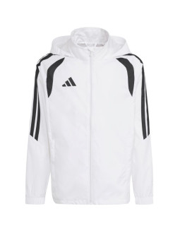 Kurtka dla dzieci adidas tiro 26 league windbreaker biała jy9722