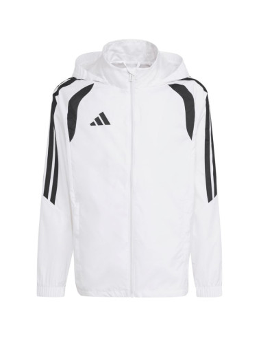 Kurtka dla dzieci adidas tiro 26 league windbreaker biała jy9722