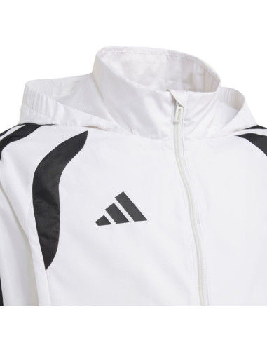 Kurtka dla dzieci adidas tiro 26 league windbreaker biała jy9722
