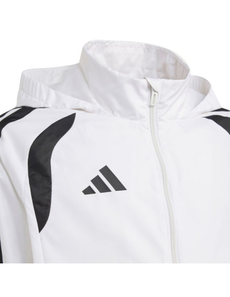 Kurtka dla dzieci adidas tiro 26 league windbreaker biała jy9722