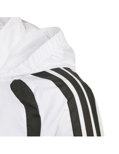 Kurtka dla dzieci adidas tiro 26 league windbreaker biała jy9722
