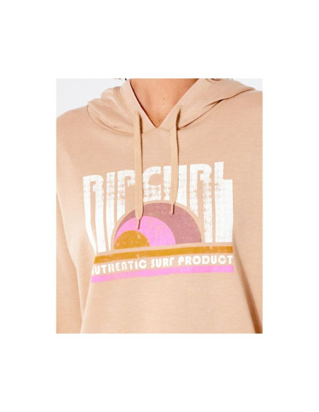 Bluza rip curl wave shapers hood - brązowy