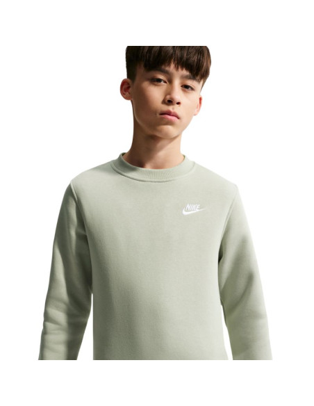 Bluza dla dzieci nike sportswear club fleece jasnozielona fd3006 304