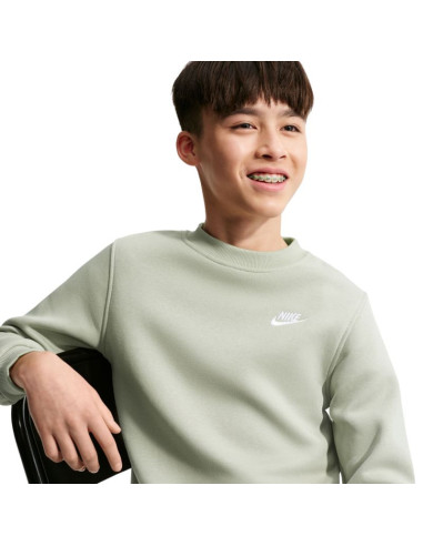 Bluza dla dzieci nike sportswear club fleece jasnozielona fd3006 304