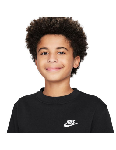 Bluza dla dzieci nike sportswear club fleece czarna fd3006 010