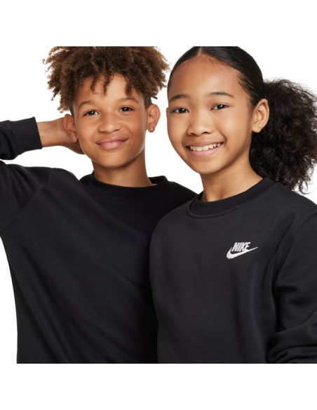 Bluza dla dzieci nike sportswear club fleece czarna fd3006 010