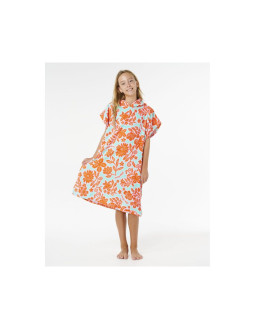 Ponczo dziewczęce rip curl mixed cotton hooded towel-girl czerwone