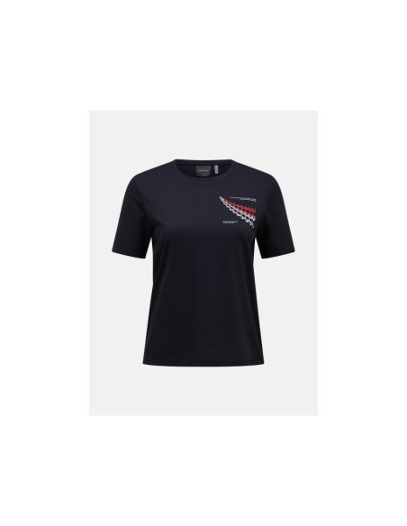 Koszulka damska peak performance w explore graphic tee kolor beżowy