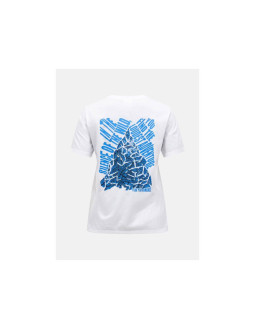 Koszulka damska peak performance w explore graphic tee kolor biały 2