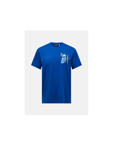 Koszulka męska peak performance m explore graphic tee kolor niebieski
