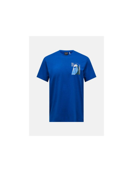 Koszulka męska peak performance m explore graphic tee kolor niebieski