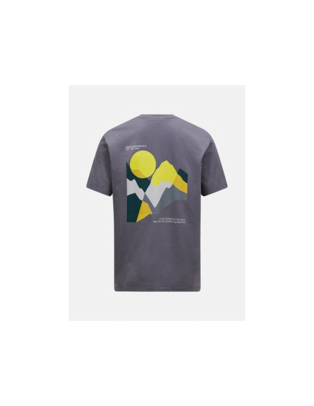 Koszulka męska peak performance m explore graphic tee kolor szary