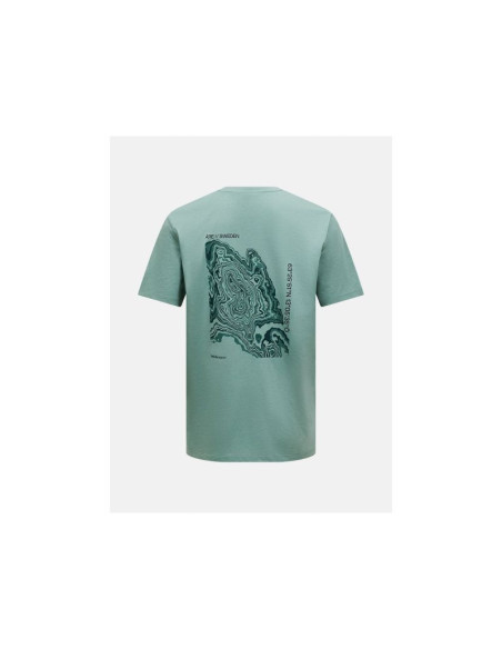 Koszulka męska peak performance m explore graphic tee kolor zielony