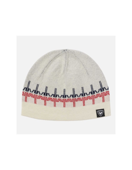 Czapka rossignol patterned beanie biała