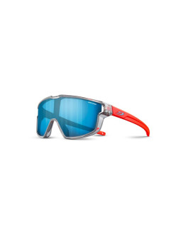 Okulary julbo fury mini - błyszczący przezroczysty szary / fluo pomarańczowy matowy| spectron 3cf flash blue