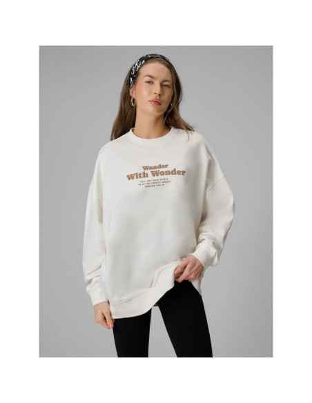 Bluza dresowa oversize bez kaptura damska 4f 4frss26tswsf2993-11s