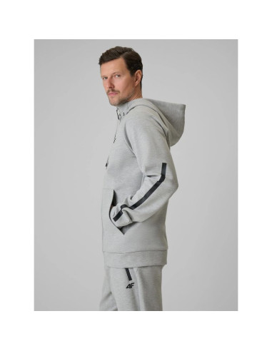 Bluza dresowa regular z kapturem męska 4f 4frss26tswsm2974-27m