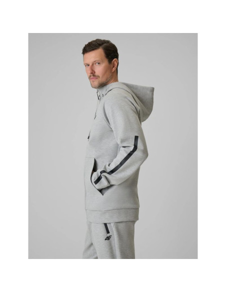 Bluza dresowa regular z kapturem męska 4f 4frss26tswsm2974-27m