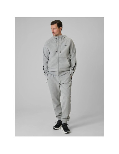 Bluza dresowa regular z kapturem męska 4f 4frss26tswsm2974-27m