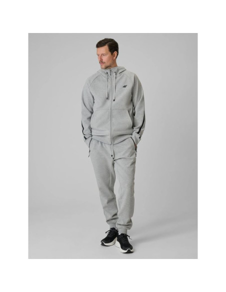 Bluza dresowa regular z kapturem męska 4f 4frss26tswsm2974-27m