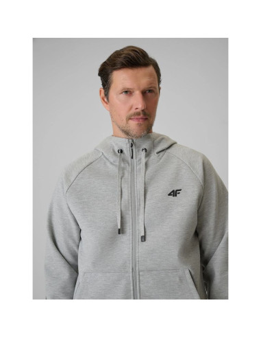 Bluza dresowa regular z kapturem męska 4f 4frss26tswsm2974-27m